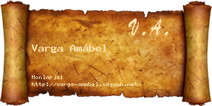 Varga Amábel névjegykártya