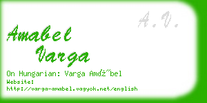 amabel varga business card